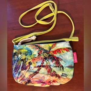 Leoma Lovegrove Beaded Tropical Canvas Crossbody Bag